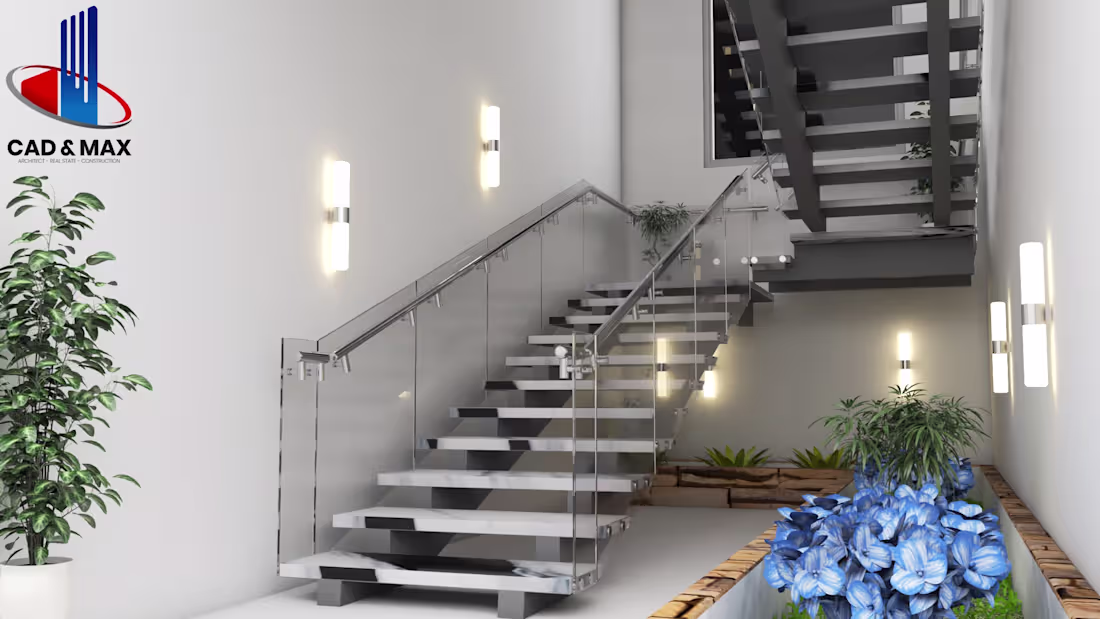 Cover image for Stunning 3D Visualization of Modern Staircase Design