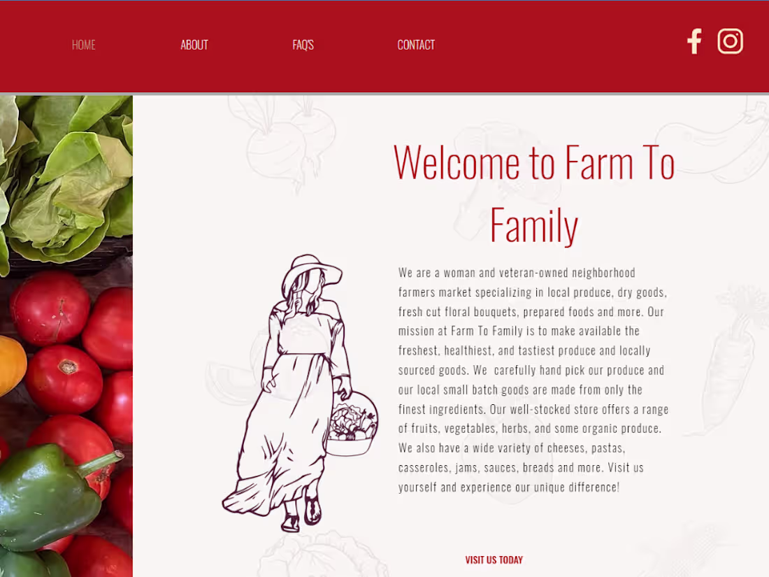 Cover image for Wix website design for Farm