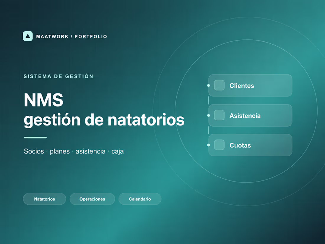 Cover image for NMS | Swimming school operations platform