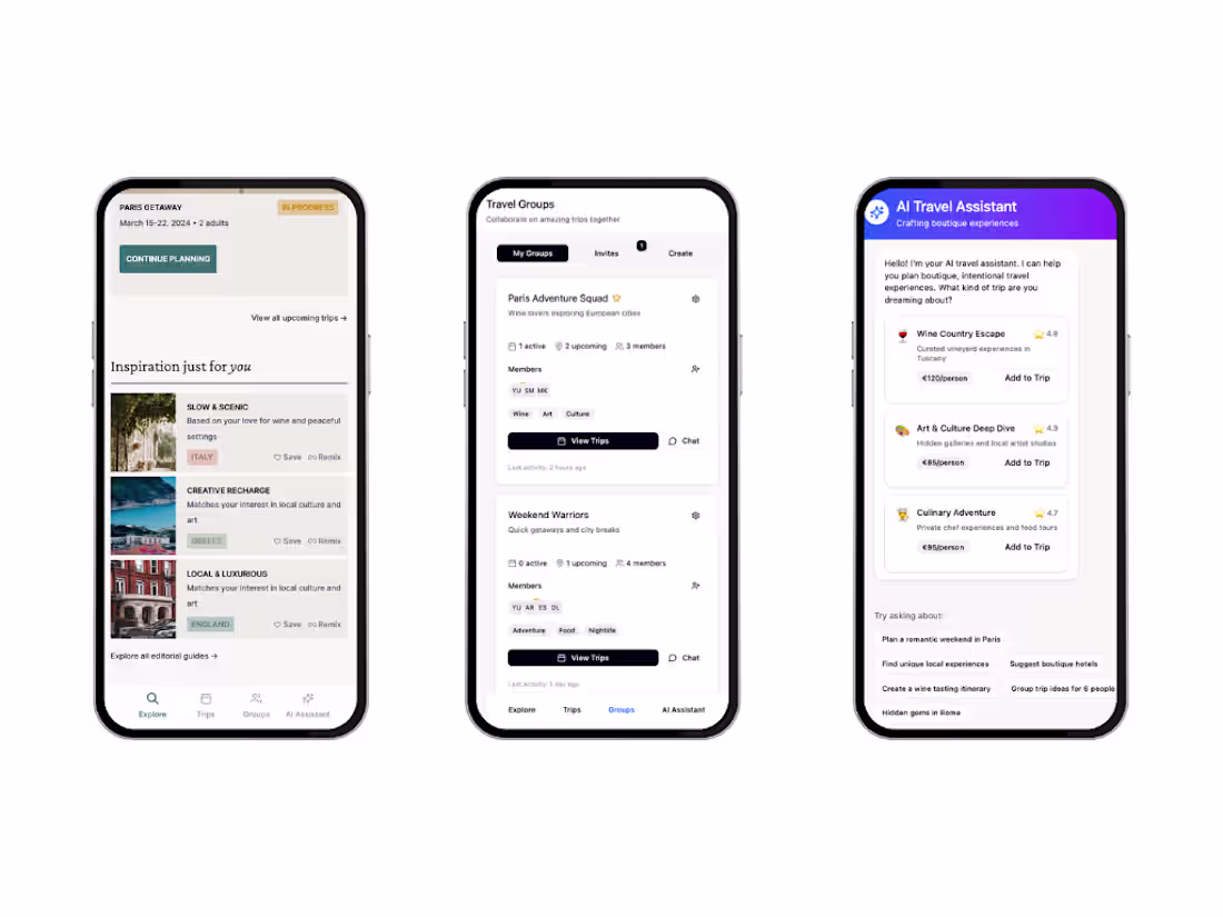 Cover image for Curio - Group Travel App