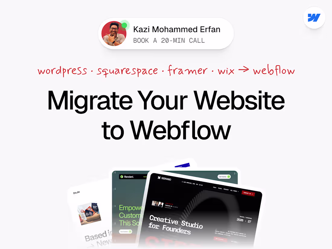 Cover image for Migrate Your Full Website to Webflow