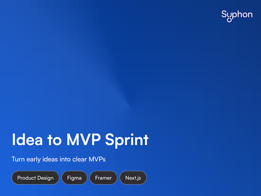 Cover image for Idea to MVP Sprint