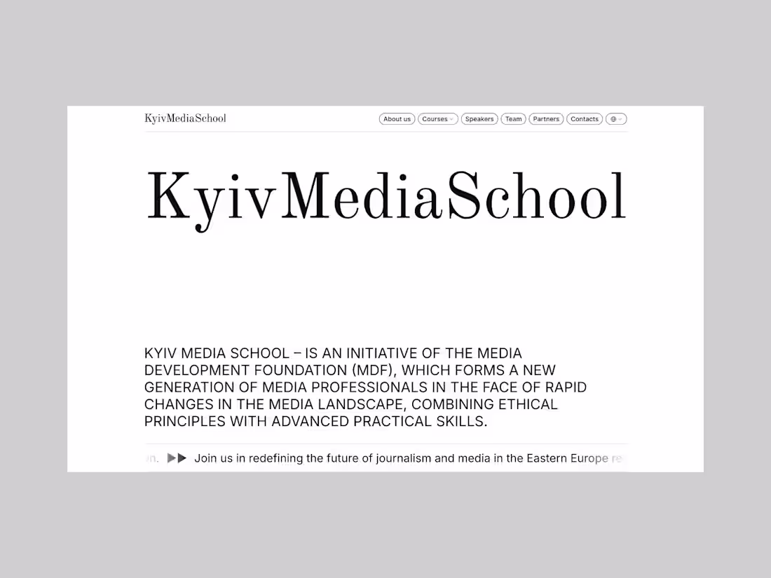 Cover image for Kyiv Media School • Framer Website Design and Development