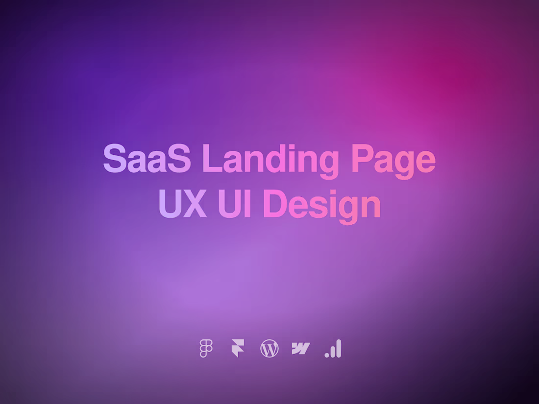 Cover image for SaaS Landing Page UX/UI Design