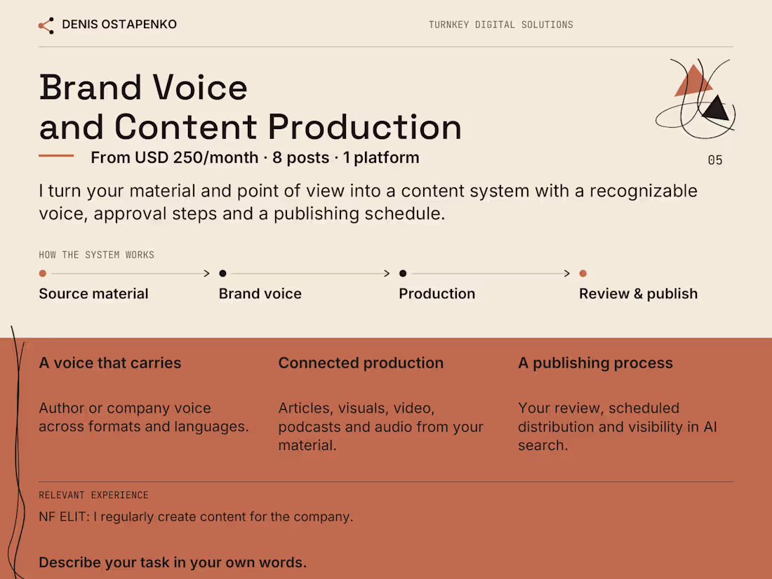 Cover image for Brand Voice and Content Production