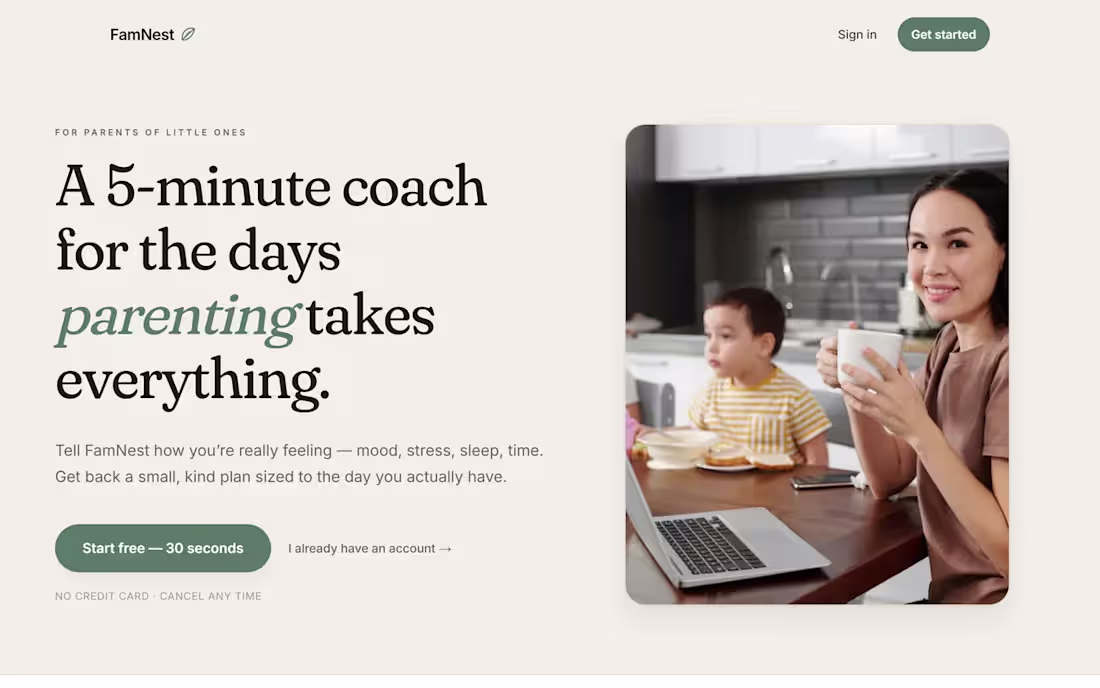 Cover image for FamNest — AI Wellness Coach
Multi-agent