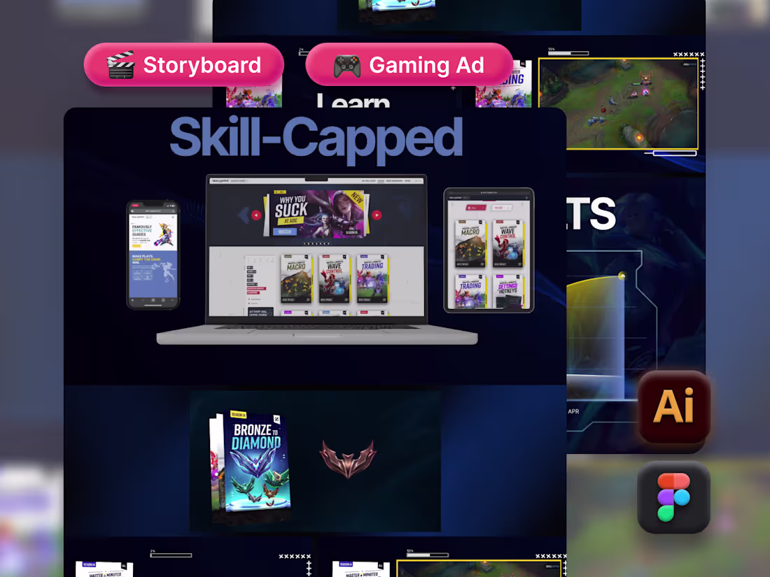 Cover image for Promotional Video Illustration + Storyboard Design for Gaming