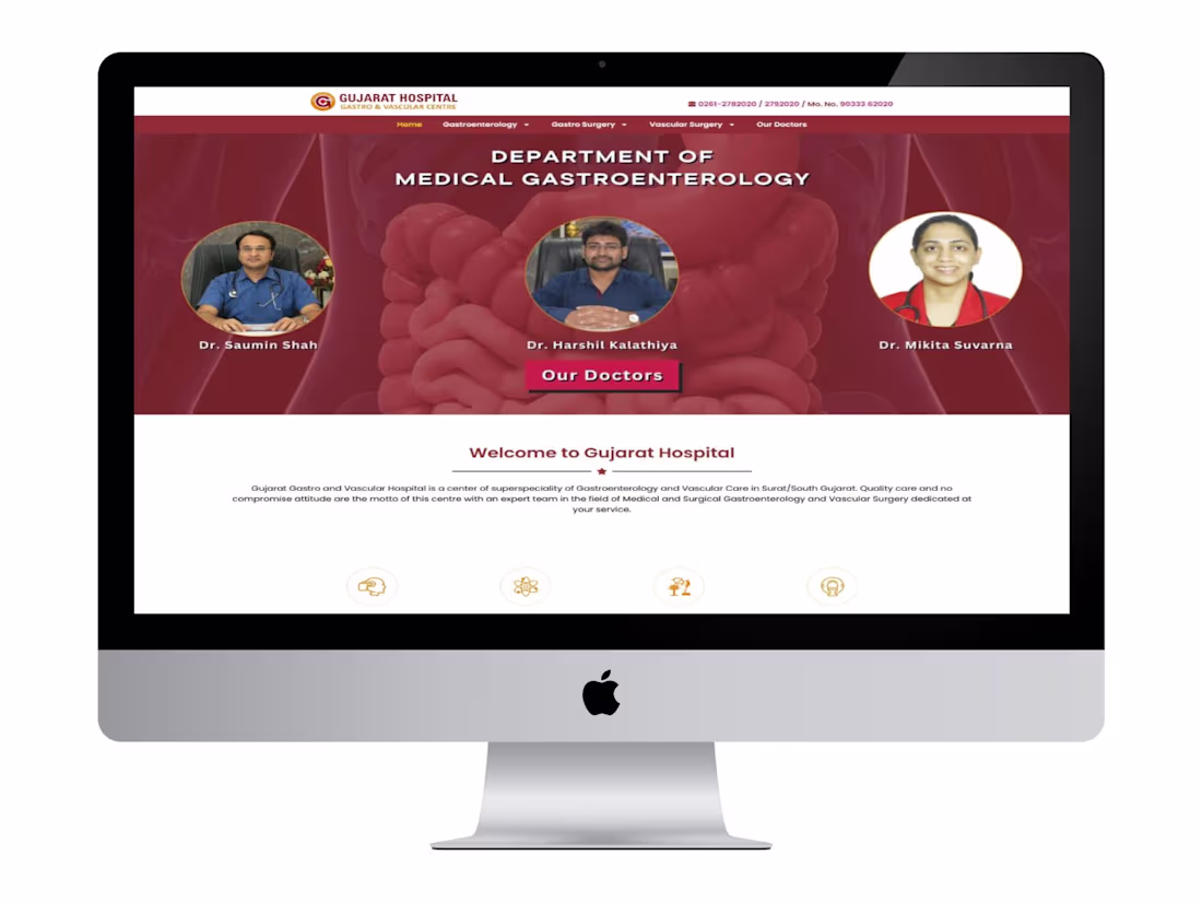 Cover image for Hospital Website with Content