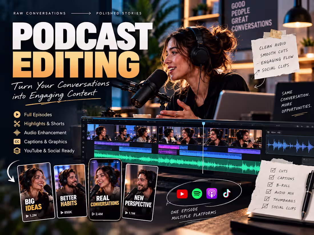 Cover image for Podcast Editing