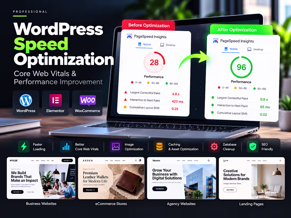 Cover image for WordPress Speed Optimization & Core Web Vitals Improvement