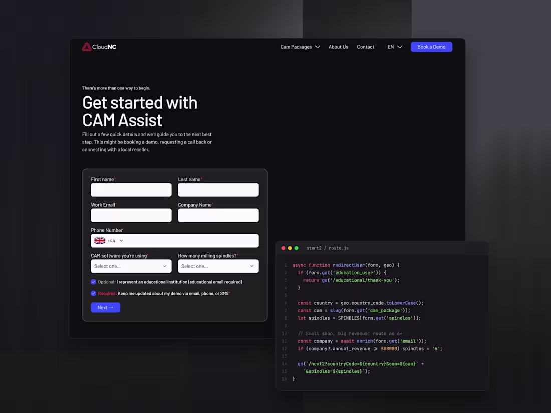 Cover image for CloudNC: 21% conversion uplift on Webflow
