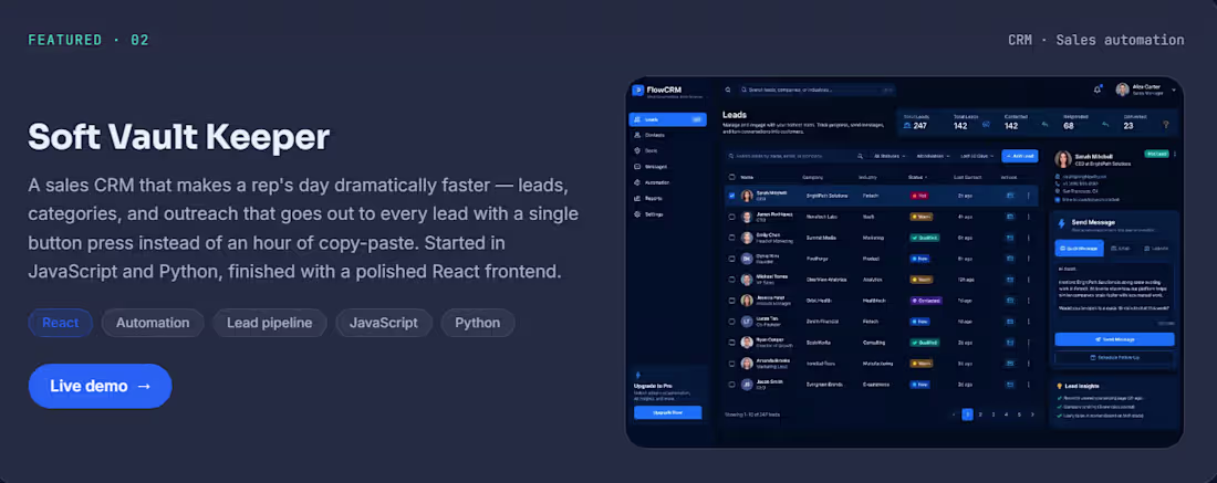 Cover image for A sales CRM that speeds