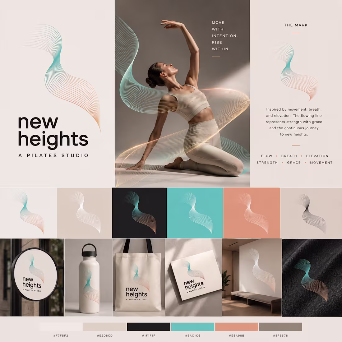 Cover image for New Heights Pilates — Brand Identity