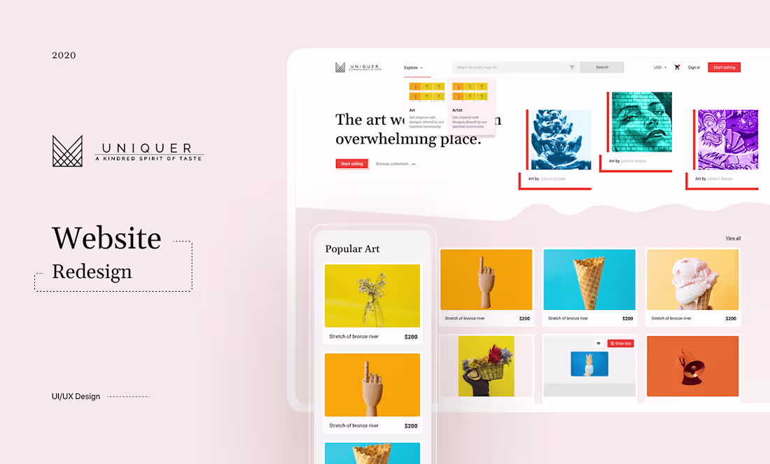 Cover image for Uniquer Website Redesign :: Behance