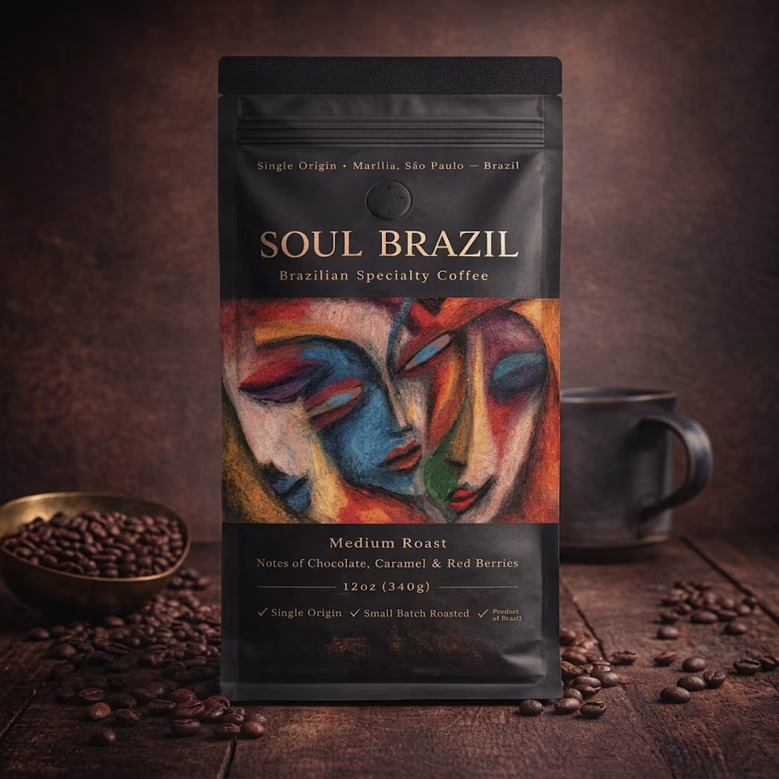 Cover image for Soul Brazil – Coffee Packaging Illustration