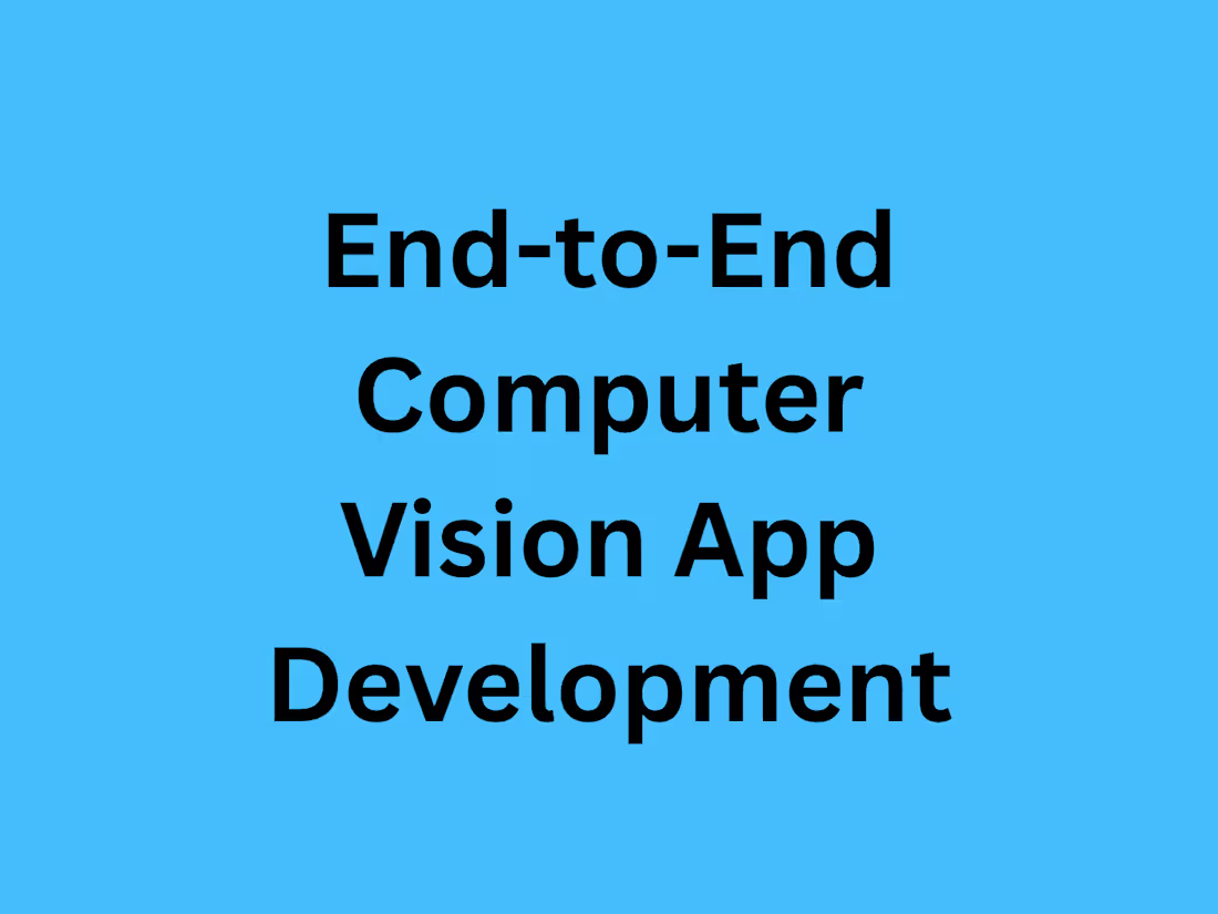 Cover image for End-to-End Computer Vision App Development