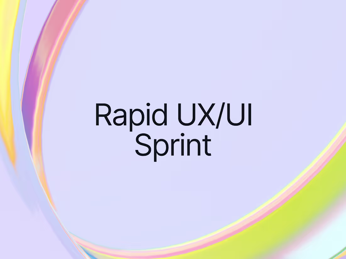 Cover image for Rapid UX/UI Sprint