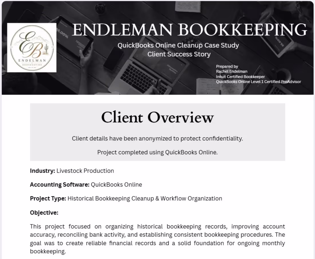 Cover image for QuickBooks Cleanup | CR Bar