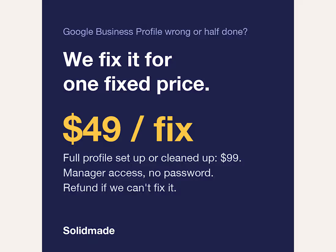 Cover image for Google Business Profile fix and setup