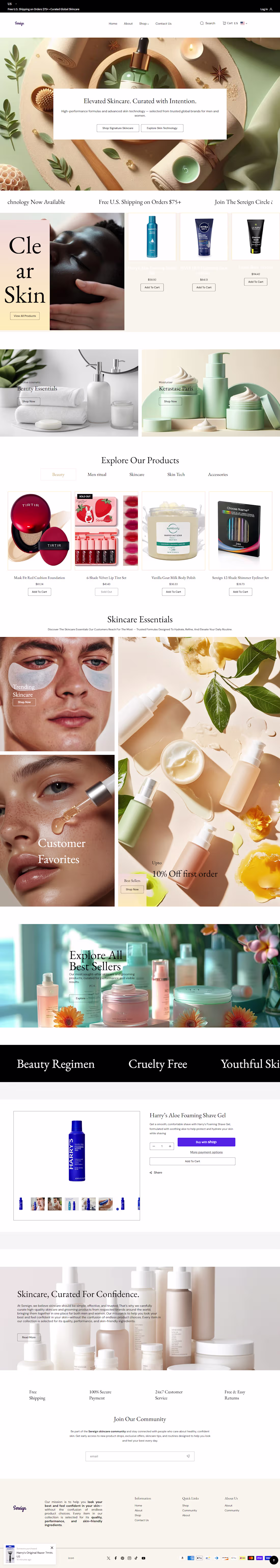 Cover image for Sereign – Premium Skincare E-Commerce Store
