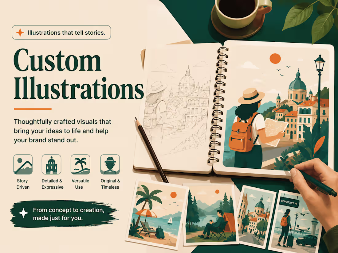 Cover image for Custom Illustration Design for Brands & Stories