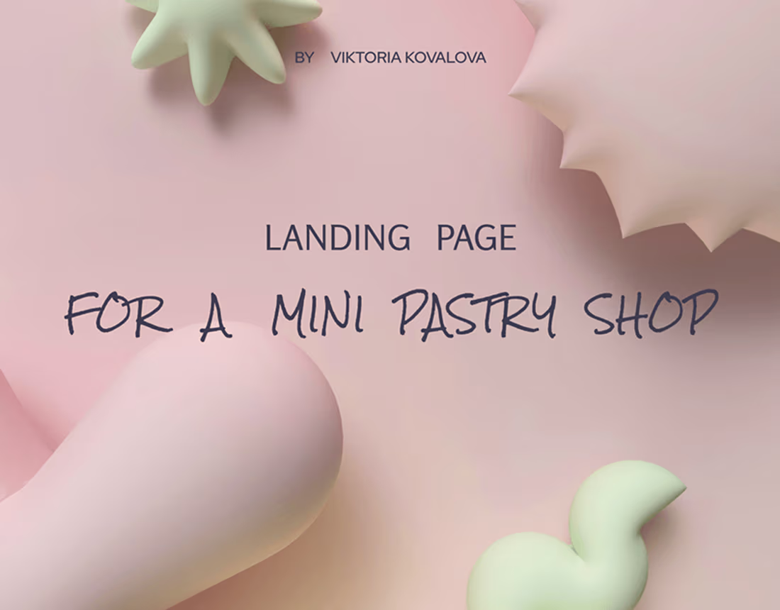 Cover image for Landing page for a mini confectionery shop :: Behance