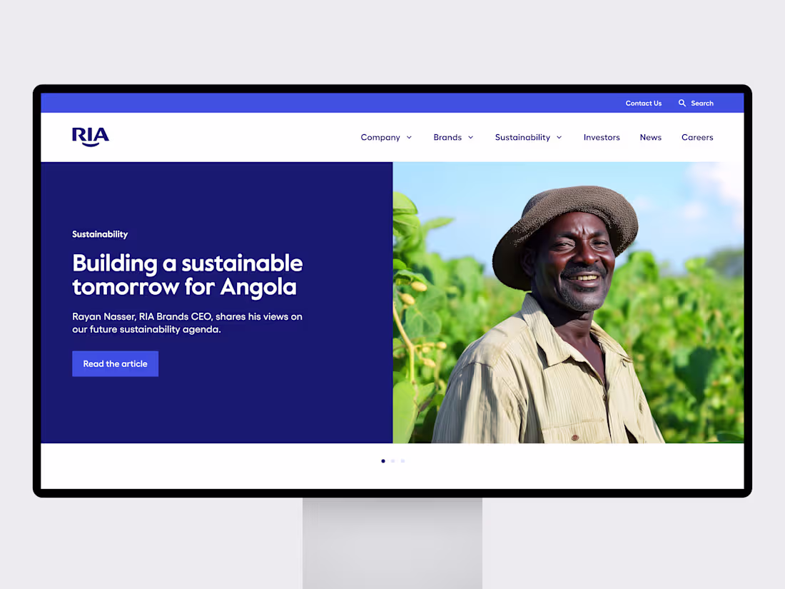 Cover image for Website Design for a Multinational FMCG Group