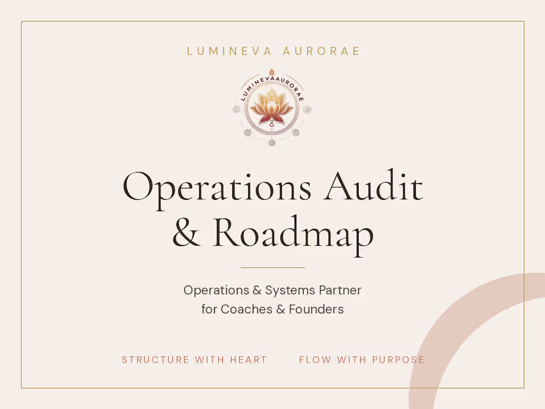 Cover image for Operations Audit & Roadmap