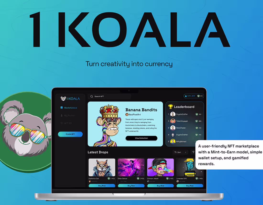 Cover image for 1 KOALA - Mint to earn NFT Marketplace