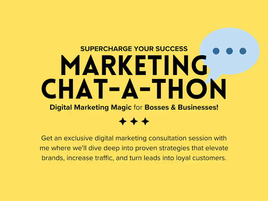 Cover image for Marketing Chat-a-thon: Digital Marketing Consultation 