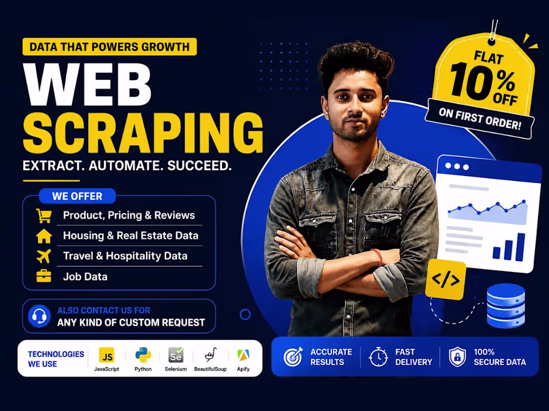 Cover image for Web Scraping and Data Mining for Market Research and Analysis