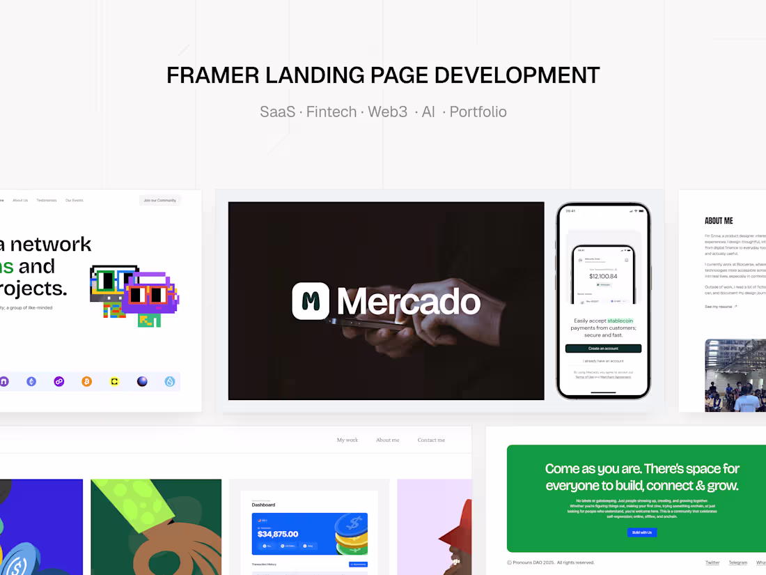 Cover image for Framer Landing Page Development