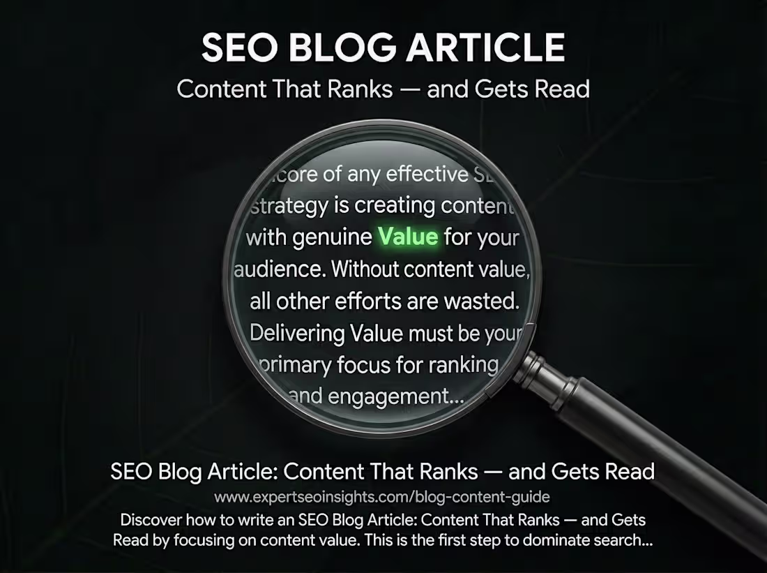 Cover image for SEO Blog Article — Research, Writing & Optimization