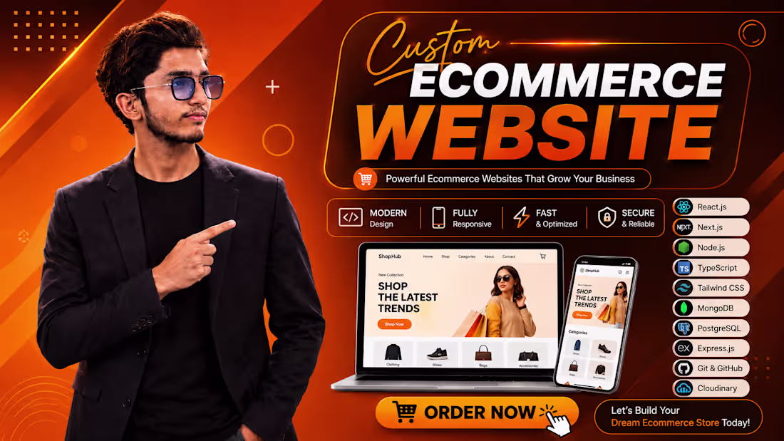 Cover image for I will develop a modern Ecommerce website for your business