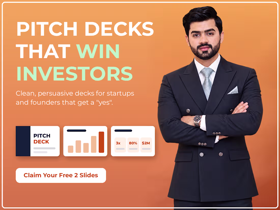 Cover image for Pitch Deck & PowerPoint Design for Startups & Founders