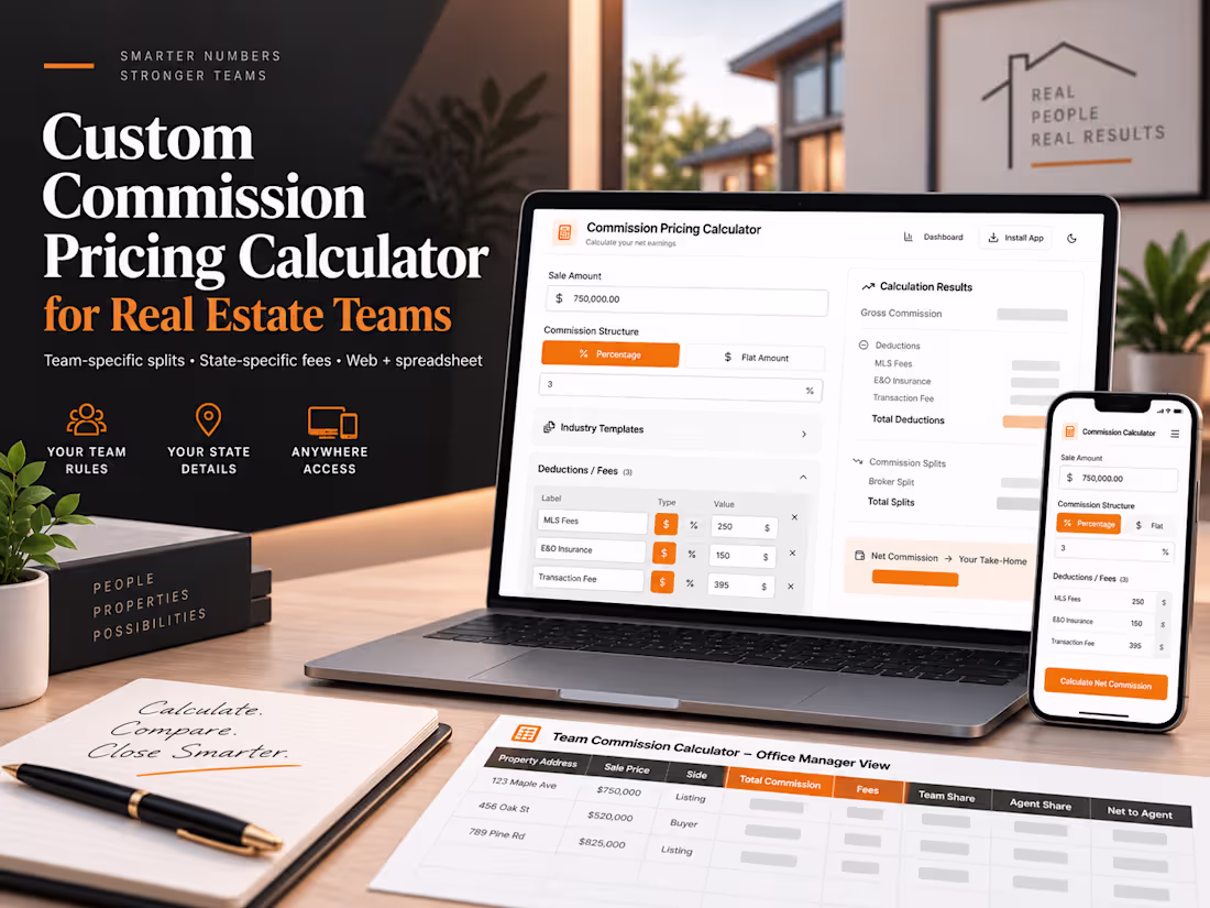Cover image for Custom Commission Calculator for Real Estate Teams