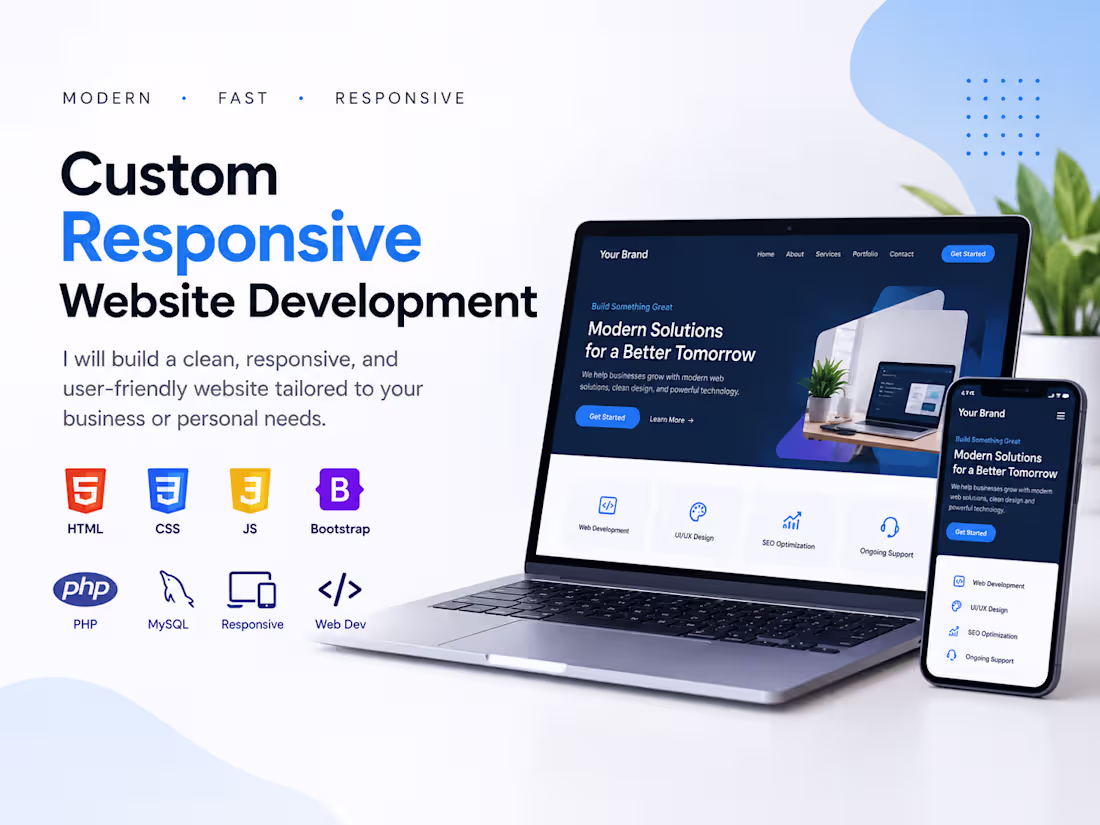 Cover image for Custom Responsive Website Development