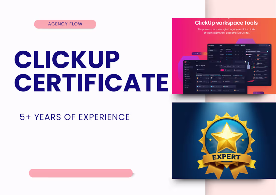 Cover image for Clickup Certificate of course completion