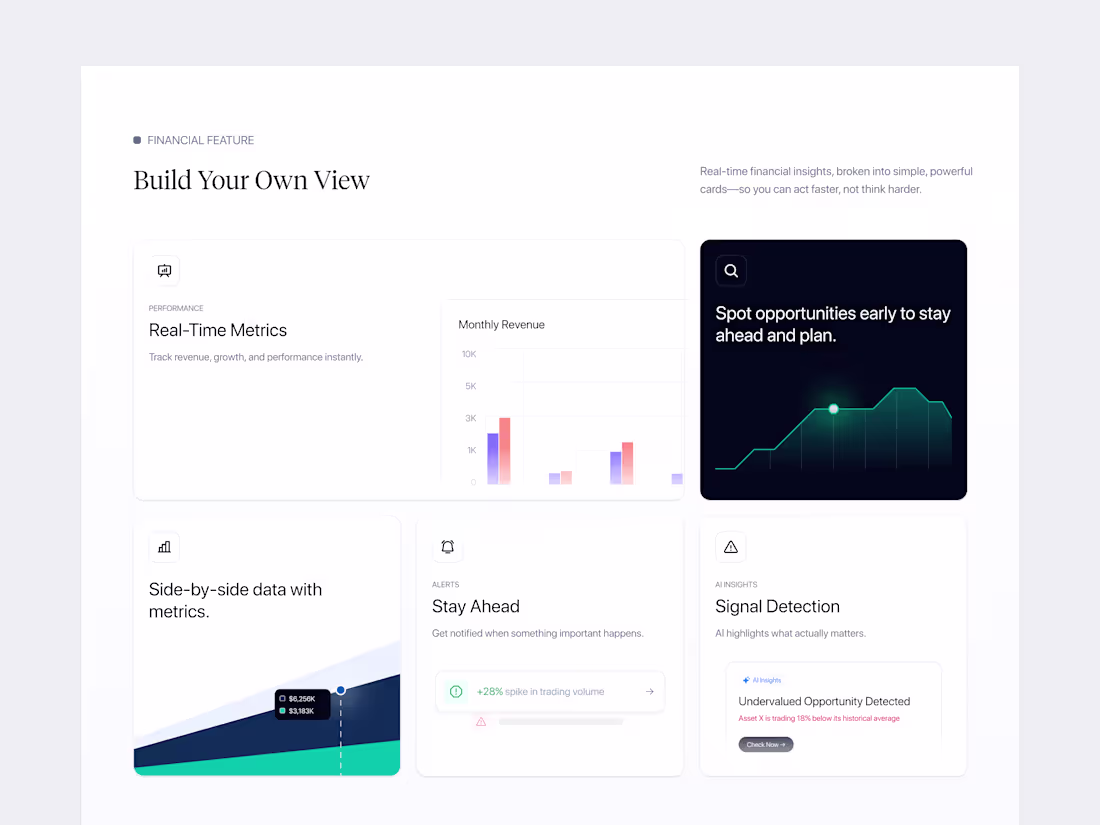 Cover image for TrackX – Financial Features Section