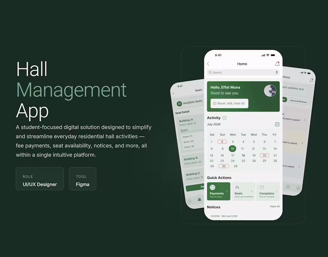Cover image for The Hall Management App is