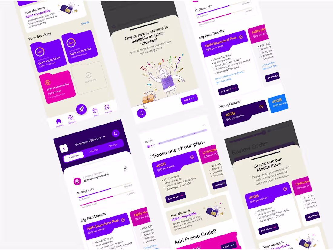 Cover image for 🎨 Mobile App UI Design – MyRepublic Designed the Android an...