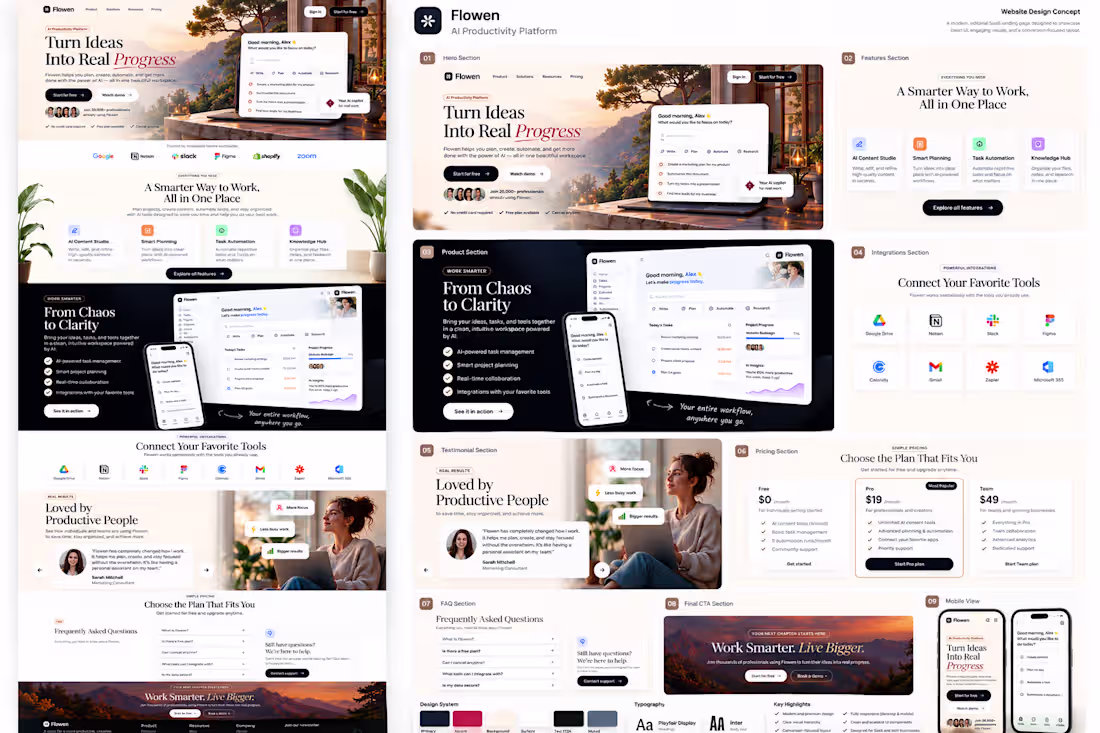 Cover image for Flowen — AI Productivity SaaS