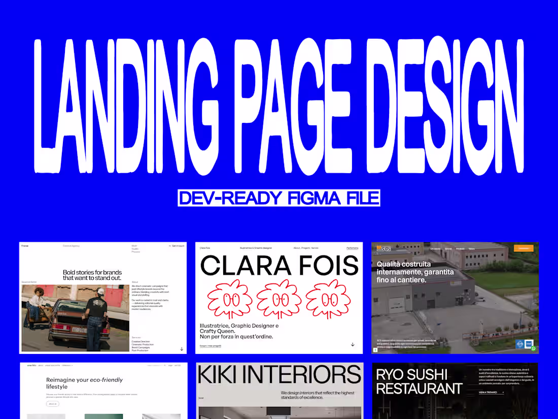 Cover image for Landing Page Design - Figma