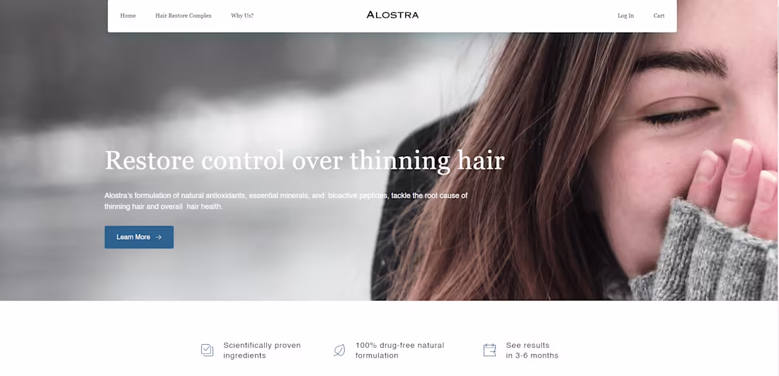 Cover image for Custom Shopify Storefront for Alostra