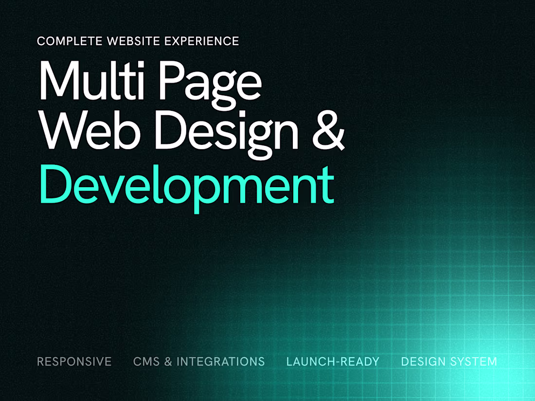 Cover image for Multi Page Website Design and Development