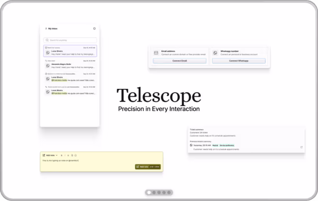 Cover image for Telescope Chat: Customer Support Platform