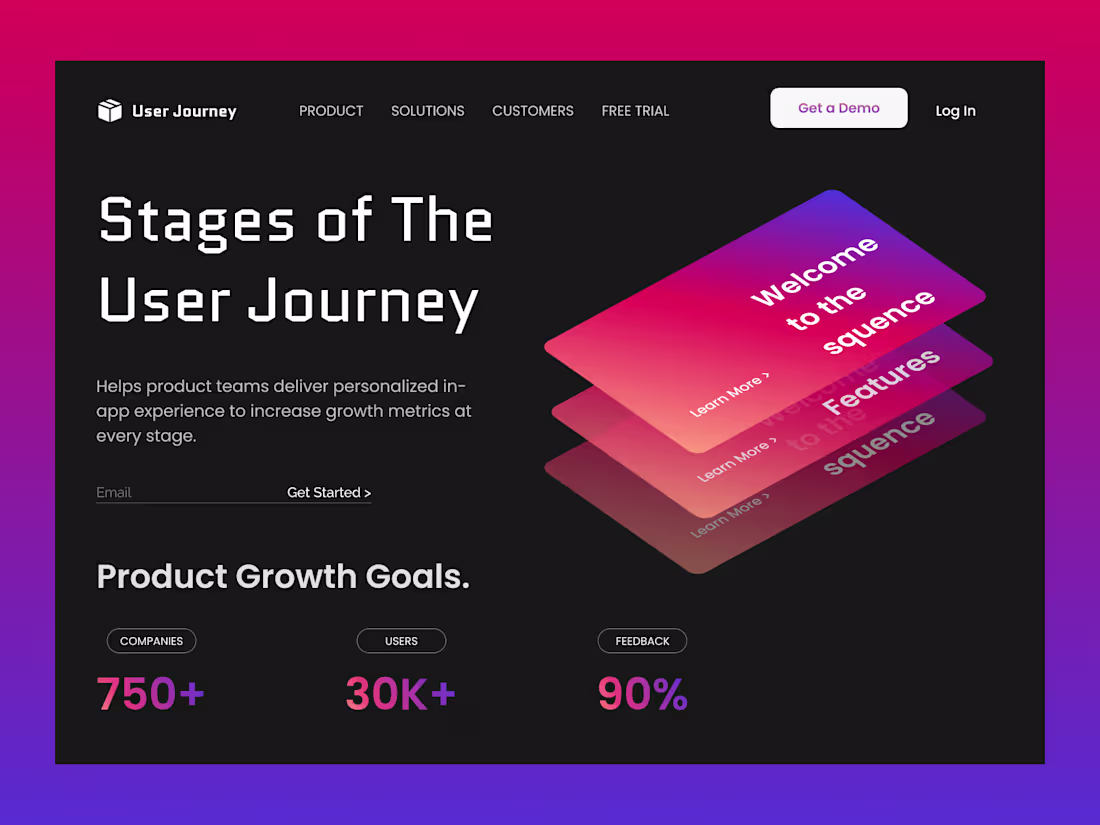Cover image for Premium Dark Theme Hero Design.