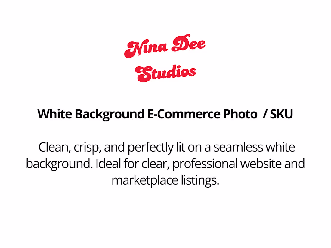Cover image for White Background E-Commerce Photo  / SKU