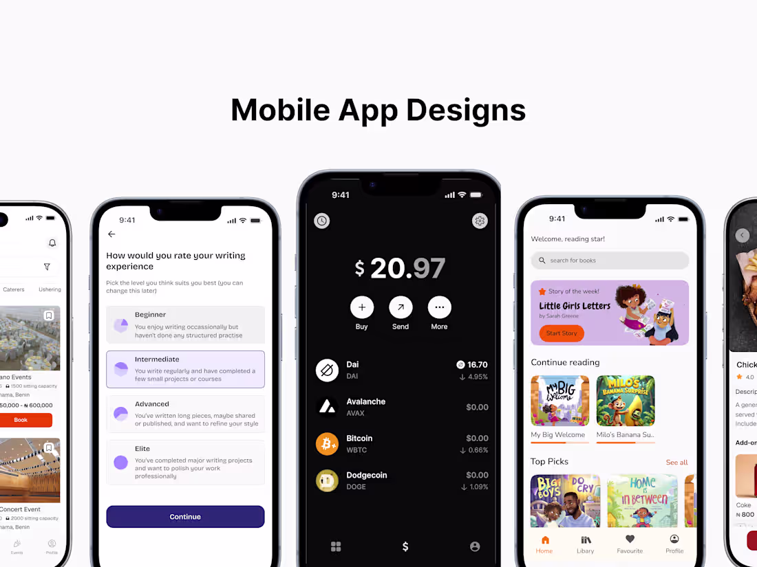 Cover image for Custom Mobile App Design | UX Research, Prototypes & Figma UI