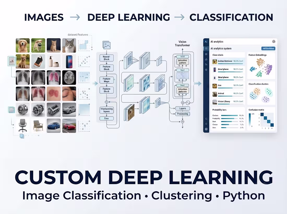 Cover image for Custom Image Classification, Clustering & Deep Learning Models